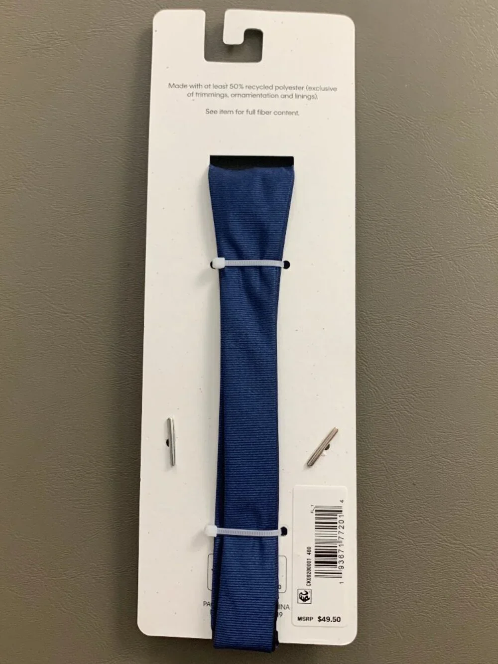 Calvin Klein Men's Unison Solid Self-Tie Bow Tie, Navy Blue, One Size